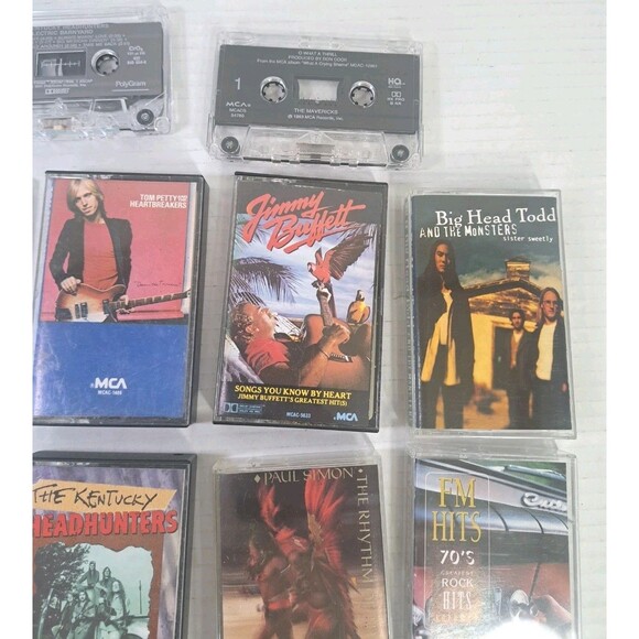 Lot (12) Cassette Tapes Rock Pop Buffett Petty Meat Loaf Simon Walsh Cheap Trick - Picture 3 of 5